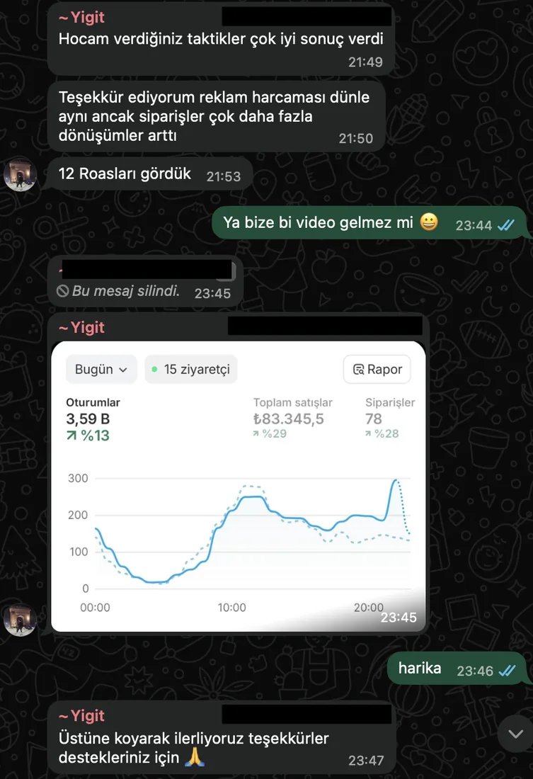 Öğrenci paylaşımı ekran görüntüsü — topluluk gönderisi
